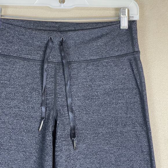 Lululemon Pants Womens M Gray Wide Leg Cropped Drawstring Waist Athletic Stretch - Picture 2 of 12